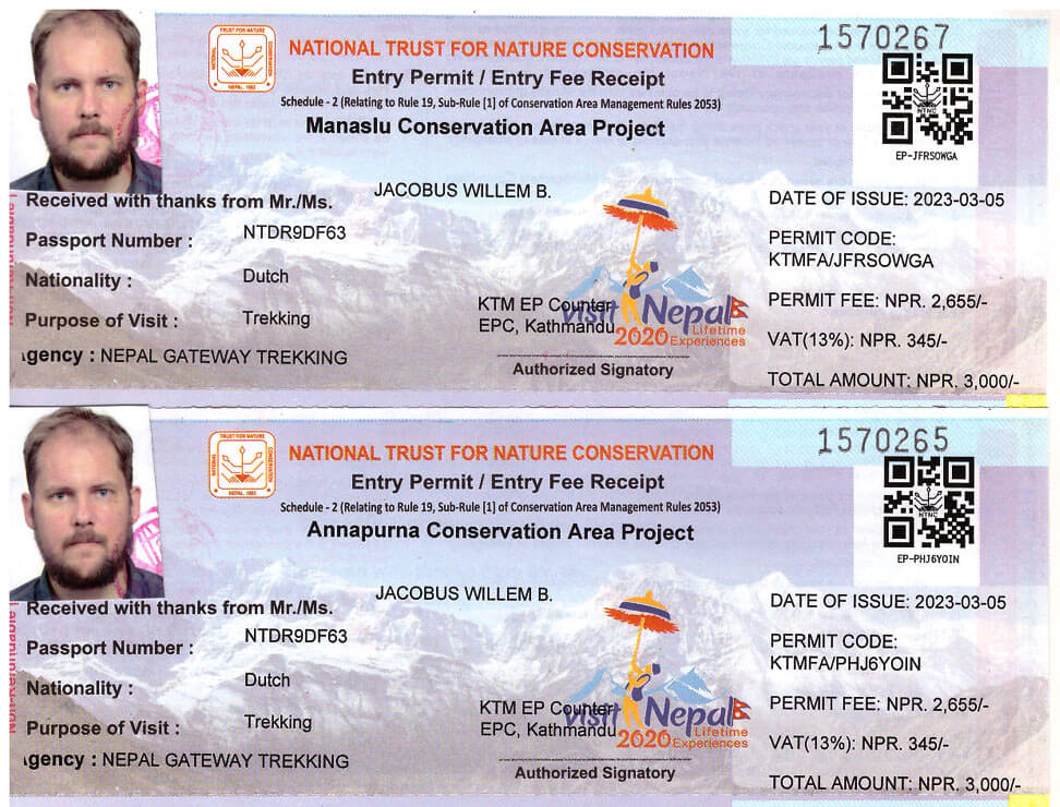annapurna and manaslu conservation area permit